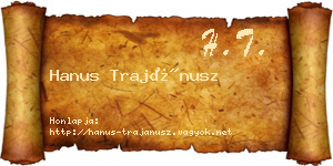 Hanus Trajánusz névjegykártya
